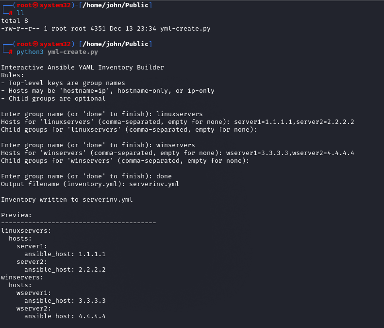 Script execution in terminal