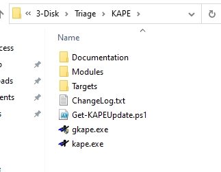 KAPE folder