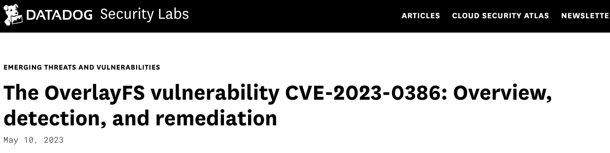 Mail with CVE reference