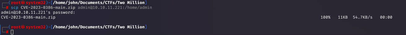 Exploit transfer