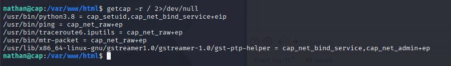 getcap results