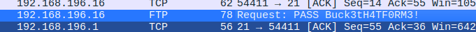 PCAP credentials