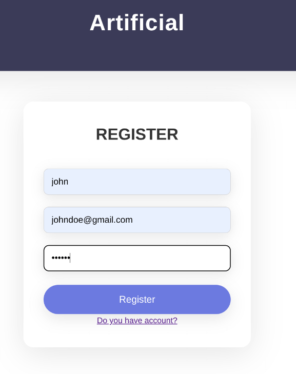Web application registration