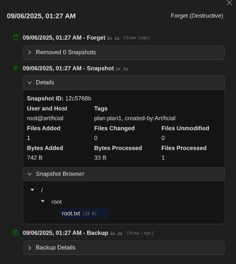 Flag restore