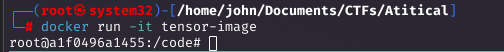 Container run and model creation