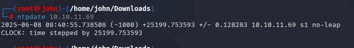 ntpdate sync