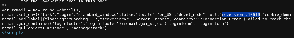 Webserver version