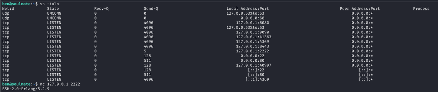 SSH as ben
