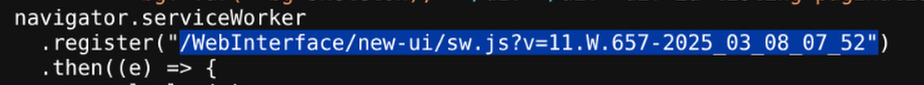 CrushFTP version in source
