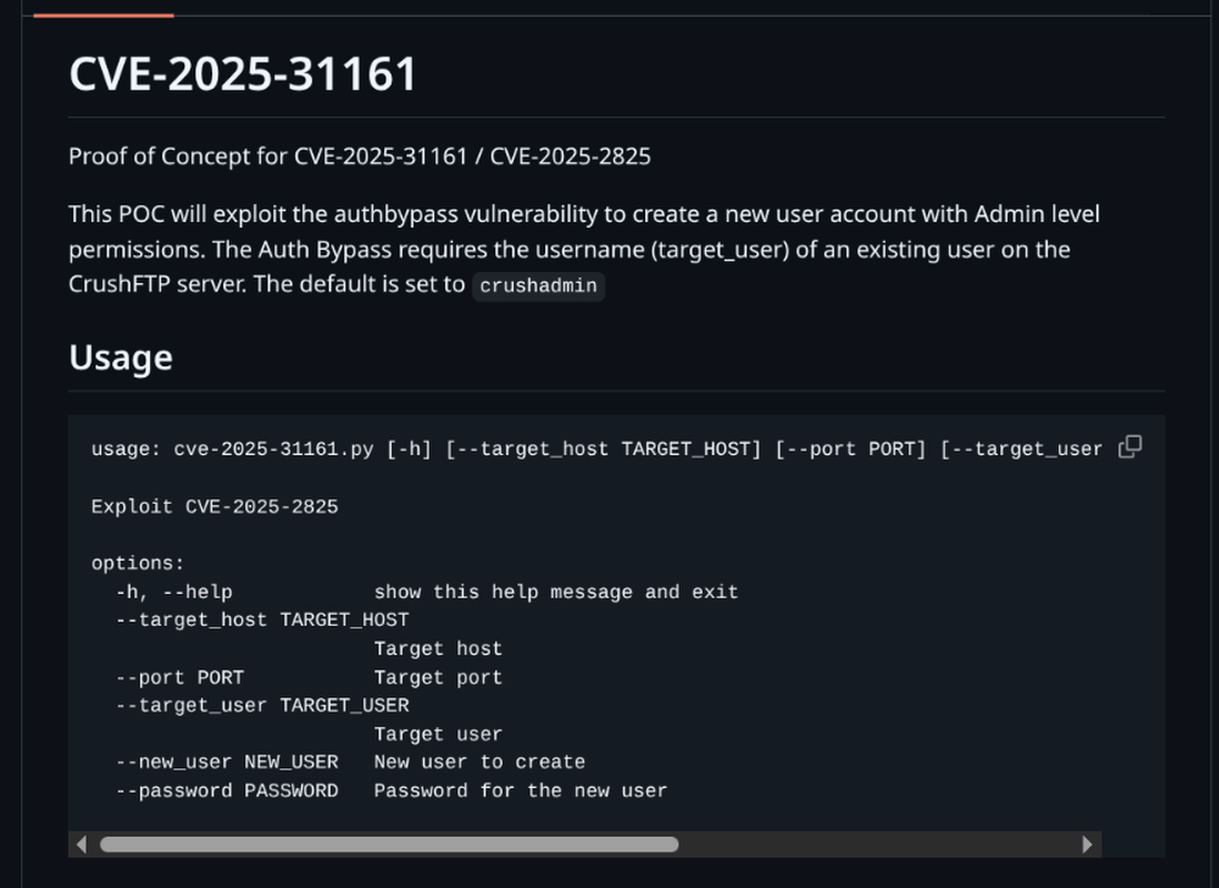 CrushFTP PoC execution