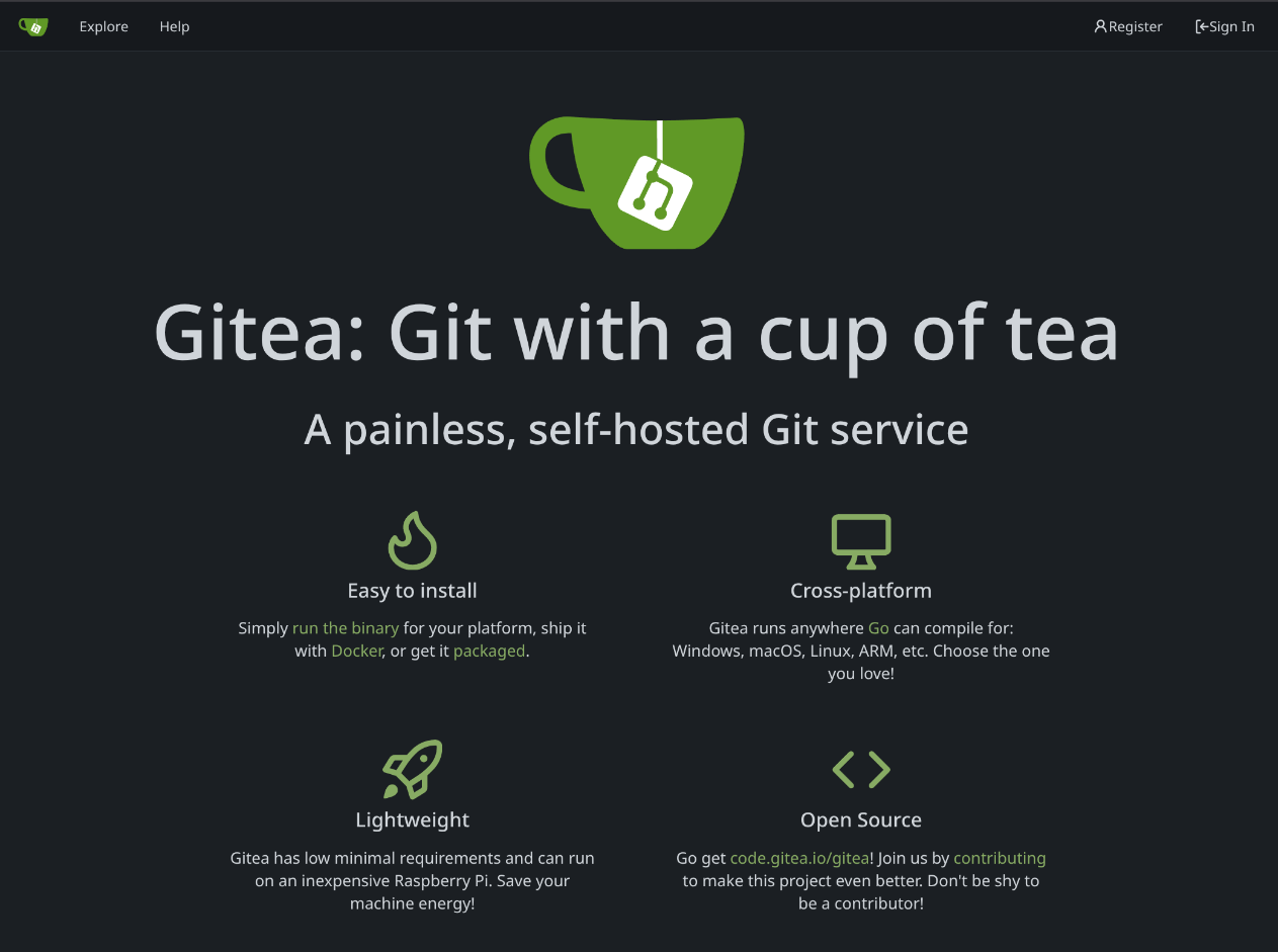 Gitea repositories