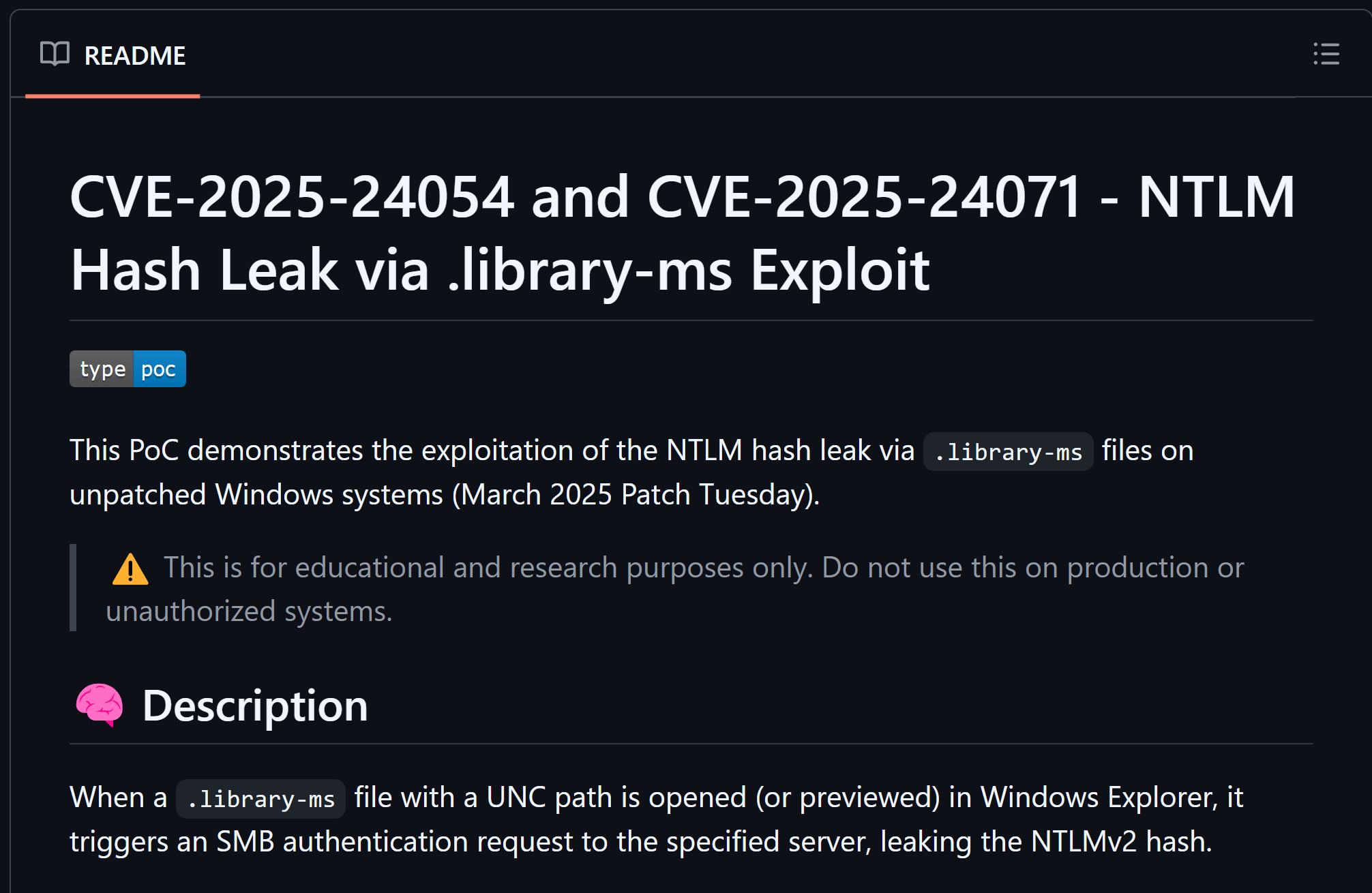 CVE-2025-24071 PoC