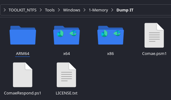 DumpIt.exe in 1-Memory folder