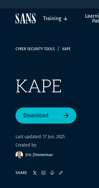 KAPE folder in 3-Disk