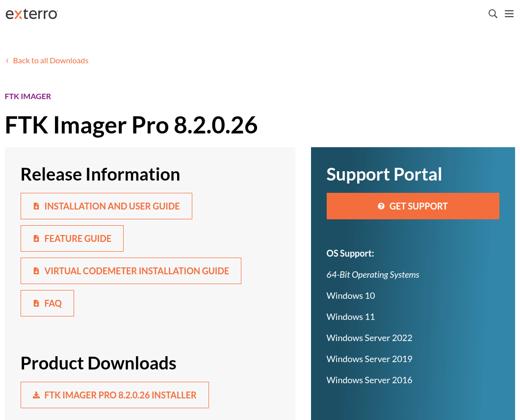 FTK Imager installed in 3-Disk