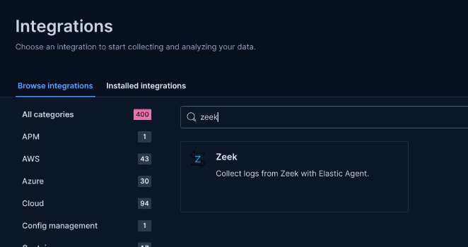 Adding Zeek integration
