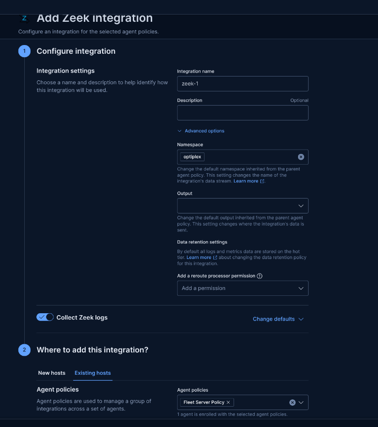 Adding Zeek integration
