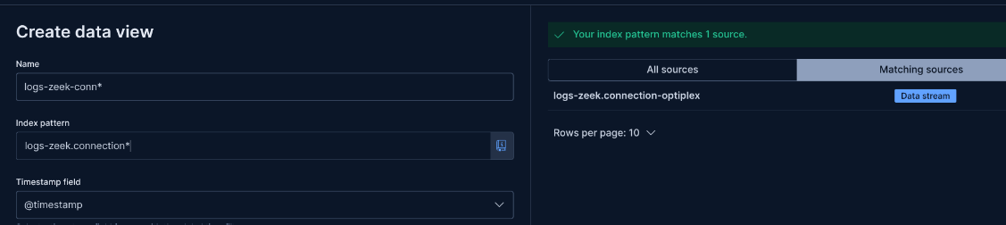 Data view creation