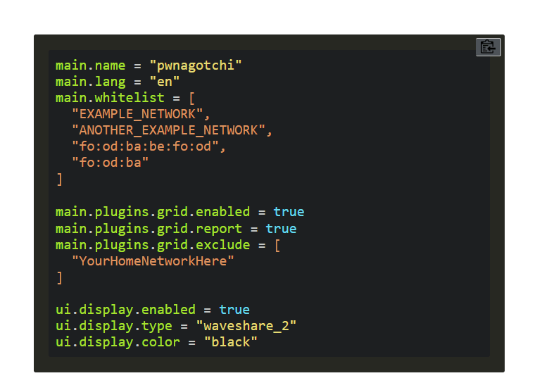 config.toml settings