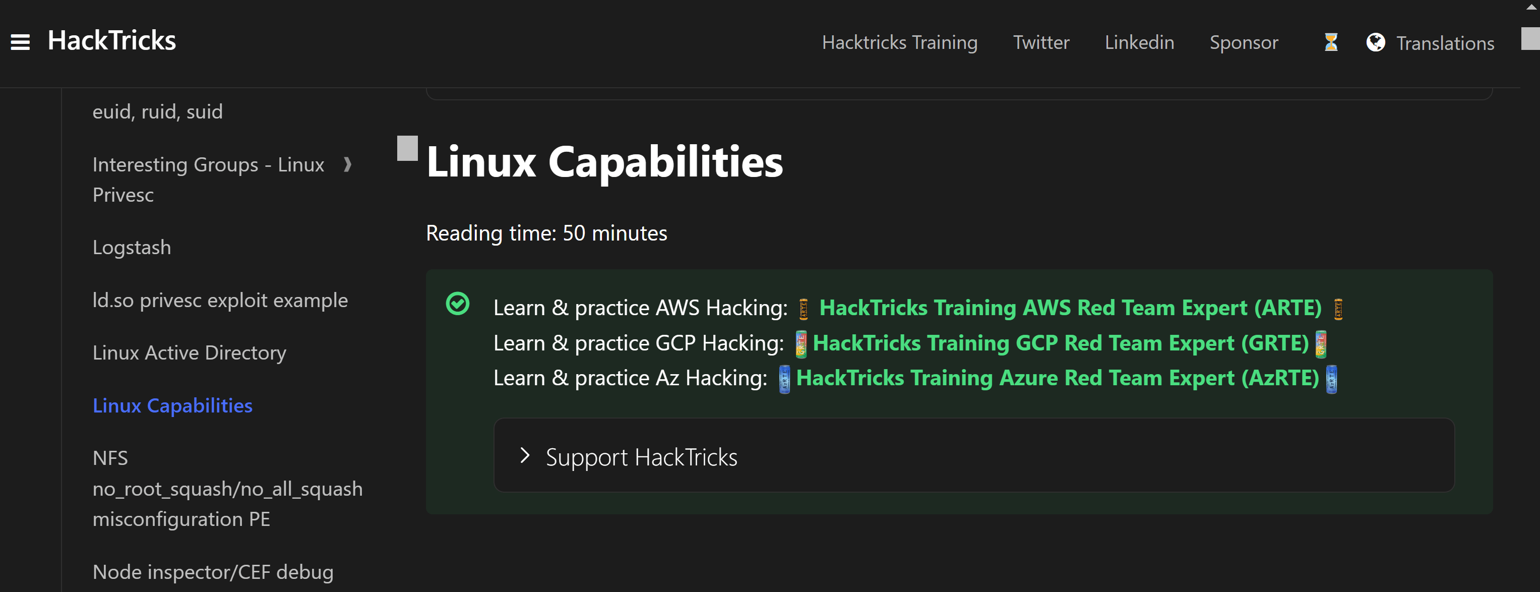 HackTricks Linux Capabilities
