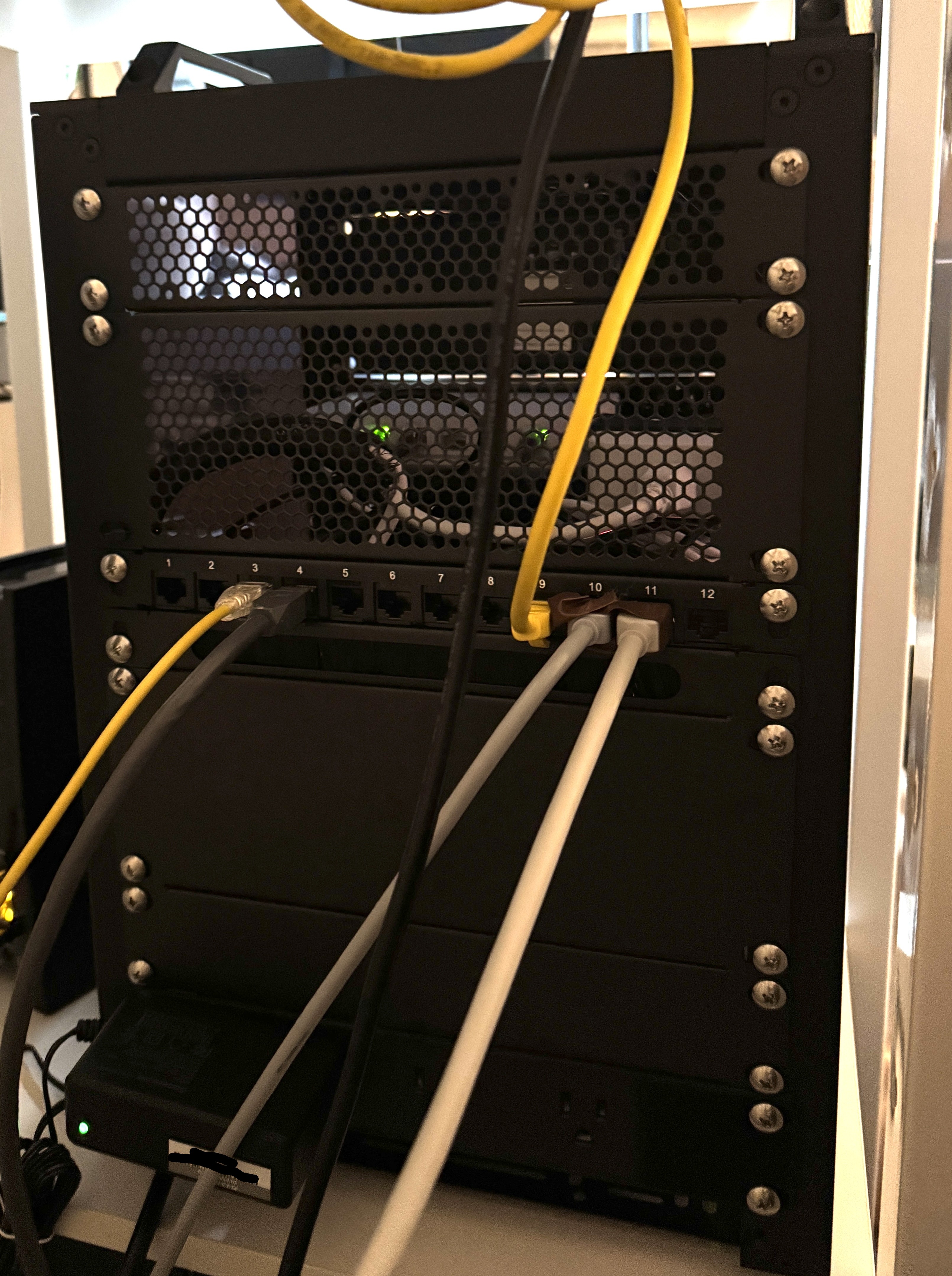 Rear cabling — new rack