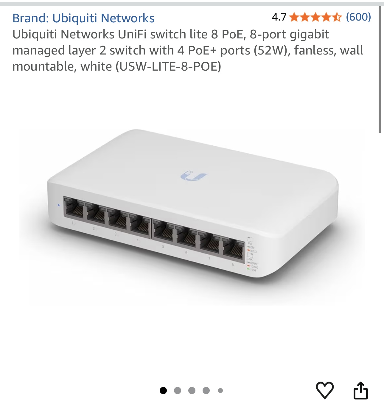 UniFi Switch Lite 8 PoE