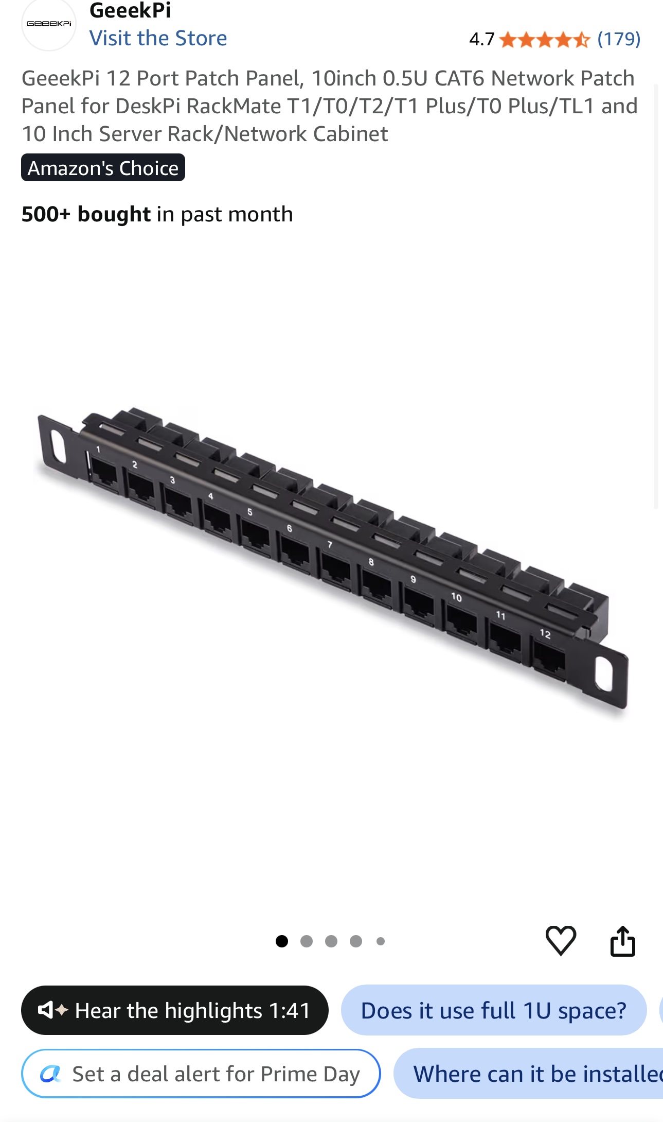 Compact rear patch panel