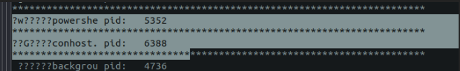 cmdline output